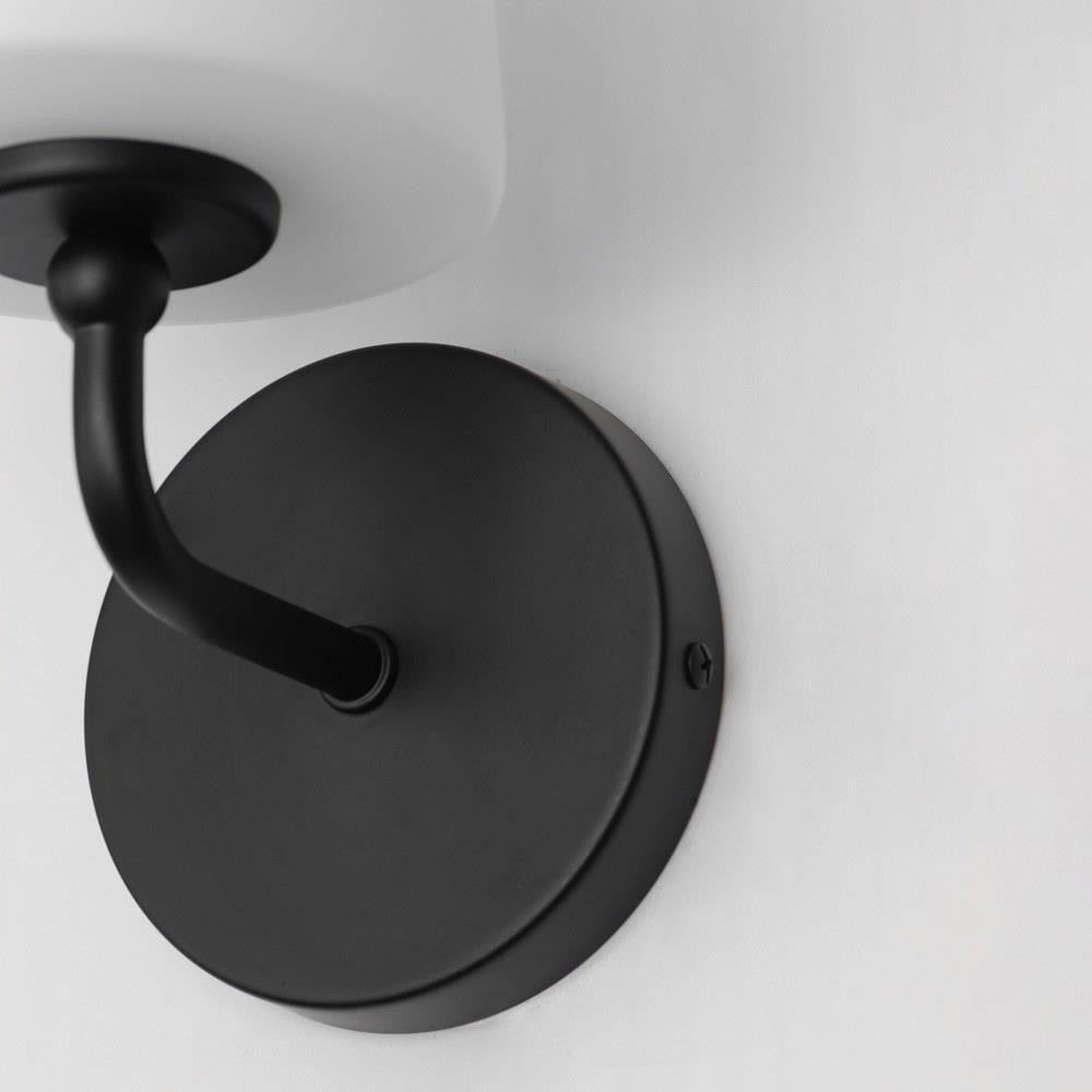Maxim Lighting 12091SWSN Bristol Wall Sconce - Close-up of Curved Arm and Backplate Detail