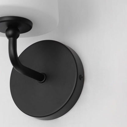 Maxim Lighting 12091SWSBR Bristol Wall Sconce Curved Arm and Backplate Detail