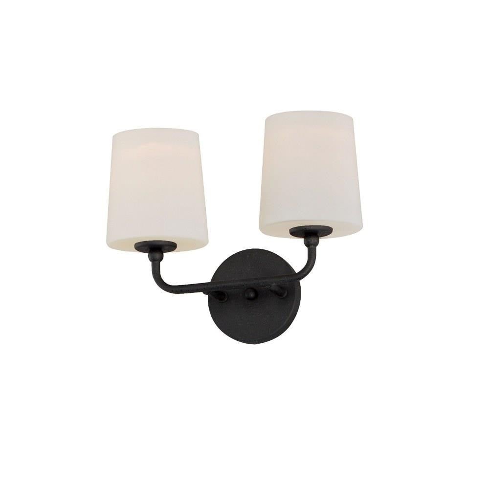 Maxim Lighting 12092SWSBR Bristol 2 Light Satin Brass Wall Sconce with White Glass Shades - Product View