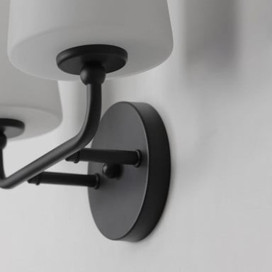 Maxim Lighting 12092SWSN Bristol 2 Light Wall Sconce Close-Up of Backplate and Arms