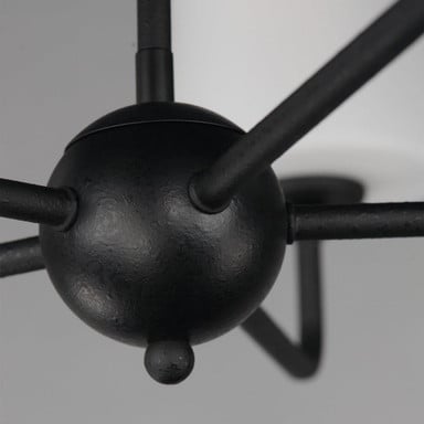 Maxim Lighting 12095SWAR Bristol Chandelier Close-Up of Center Ball Hub Detail