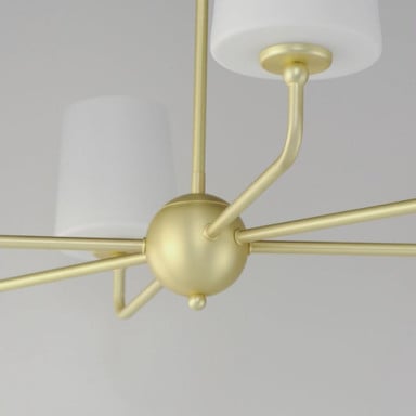 Maxim Lighting 12096SWSN Bristol Chandelier Center Detail with Curved Arms