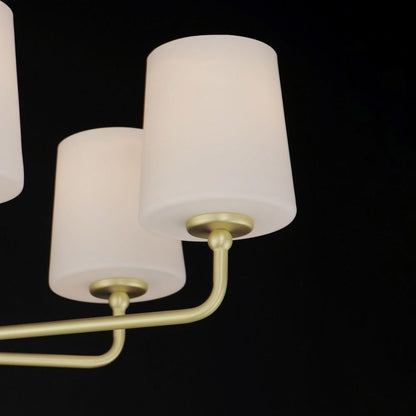 Maxim Lighting 12096SWSBR Bristol Chandelier Satin Brass Close-Up Shade Detail
