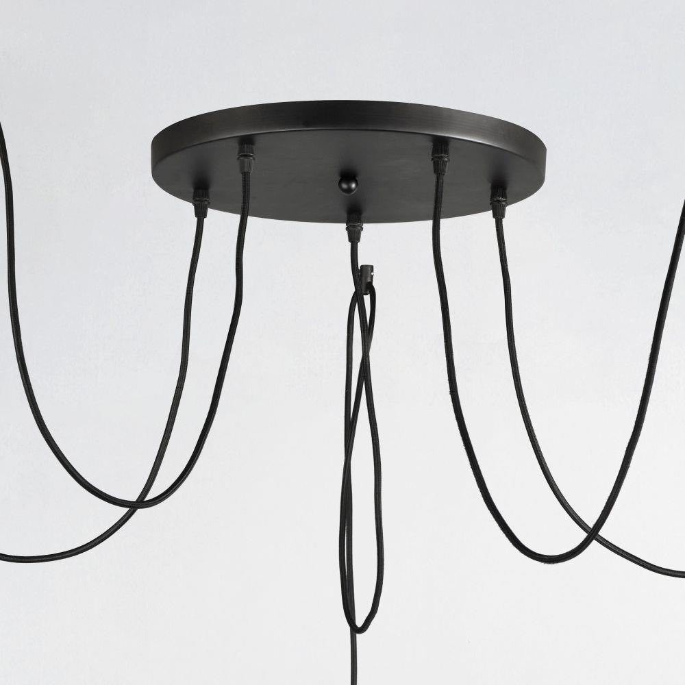 Maxim Lighting 12125BKAB Early Electric 5 Light Pendant Canopy Detail Close-Up