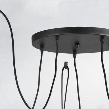 Maxim Lighting 12125BKAB Early Electric 5 Light Pendant Canopy Top-Angle View