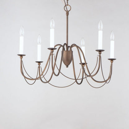 Maxim Lighting 12166CHB Plumette Chestnut Bronze Chandelier Close-Up View