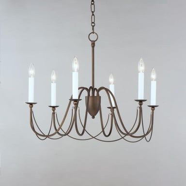 Maxim Lighting 12166GL Plumette 6 Light Gold Leaf Chandelier Side Angle View