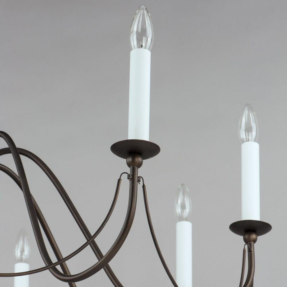Maxim Lighting 12168CHB Plumette Chandelier Candle Arm Close-Up Detail