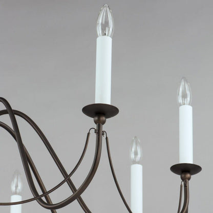 Maxim Lighting 12168CHB Plumette Chandelier Candle Arm Close-Up Detail