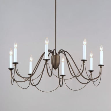 Maxim Lighting 12168CHB Plumette 8 Light Chandelier Illuminated View