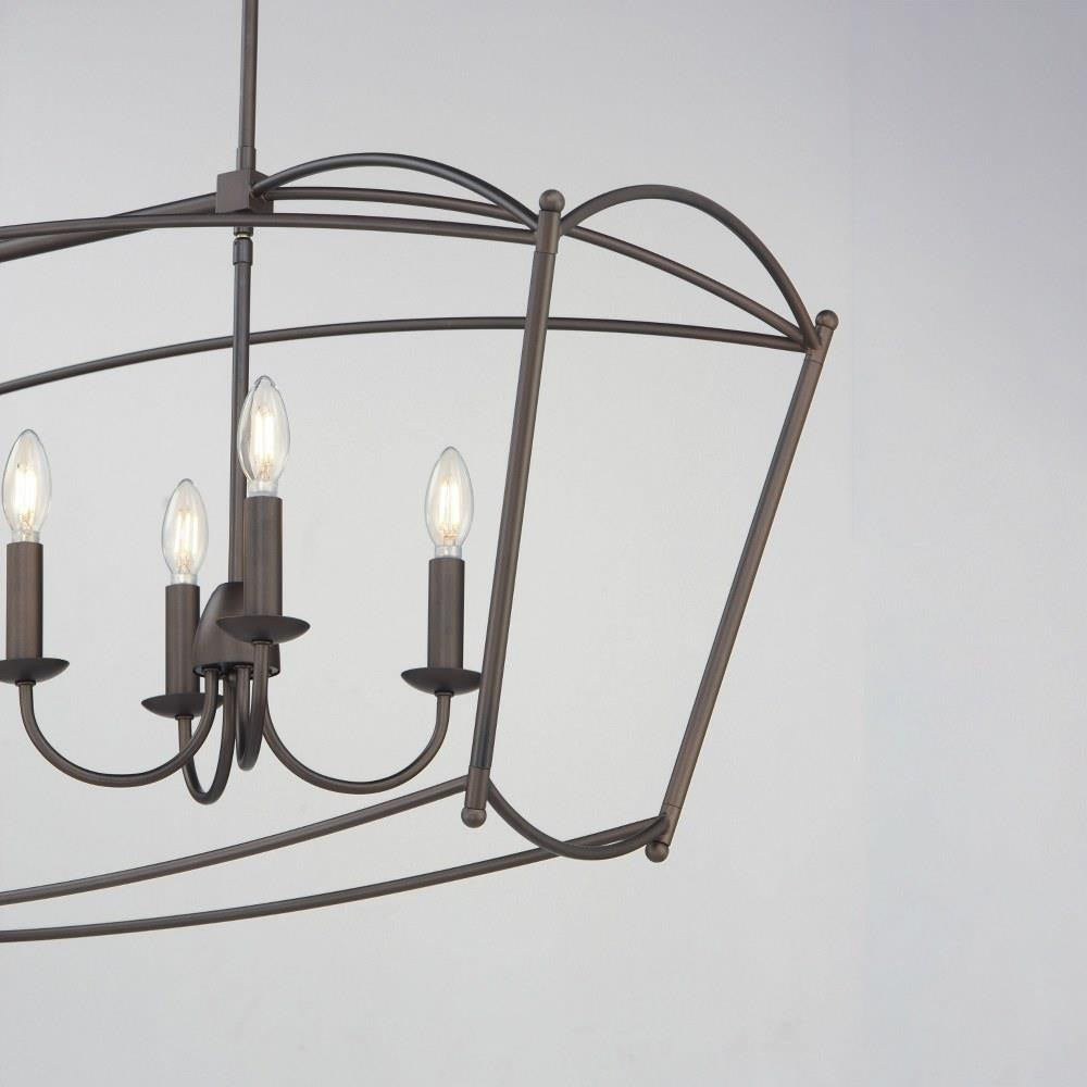 Maxim Lighting 12169CHB Plumette 8 Light Chestnut Bronze Linear Pendant - Close-Up Detail
