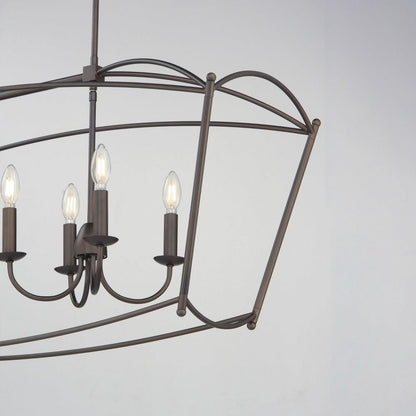 Maxim Lighting 12169GL Plumette 8 Light Gold Leaf Linear Pendant Ceiling Light - Detail View