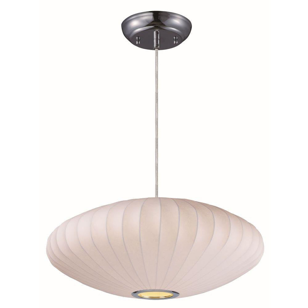 Maxim Lighting 12190WTPC Cocoon 1 Light 25 Inch Polished Chrome Pendant Ceiling Light