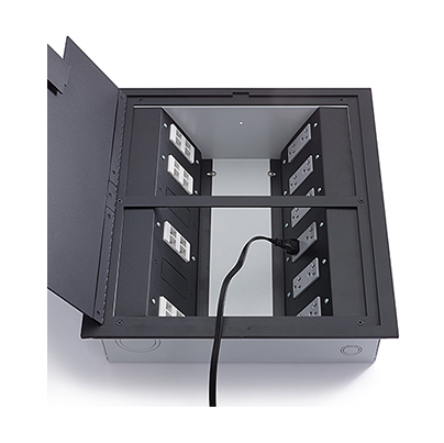 Lew Electric 12200 Recessed Floor Box for Poured Concrete Floor, Raised Floor or Wood Floor 12 Gang
