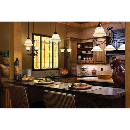 Maxim Lighting 12213FIOI Manor Collection Bath Vanity Wall Light - Rustic Kitchen Lifestyle Scene