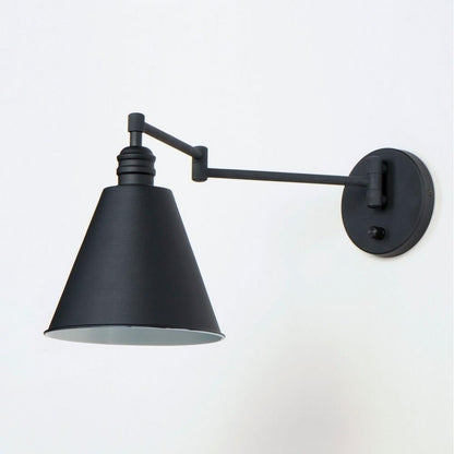 Maxim Lighting 12220HR Library 1 Light Heritage Brass Swing Arm Wall Sconce Close Up View