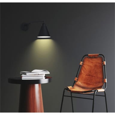 Maxim Lighting 12220BK Library 1 Light 8 Inch Black Swing Arm Wall Sconce - Lifestyle