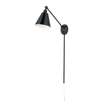 Maxim Lighting 12222BK Library 1 Light 8 inch Black Wall Sconce