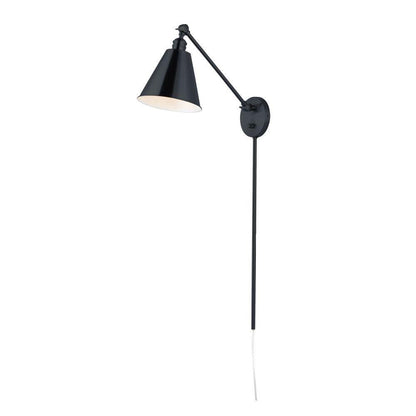 Maxim Lighting 12222BK Library 1 Light 8 inch Black Wall Sconce