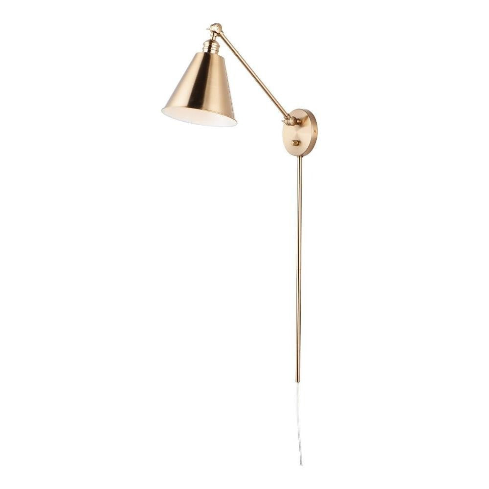 Maxim Lighting 12222HR Library 1 Light Heritage Brass Wall Sconce