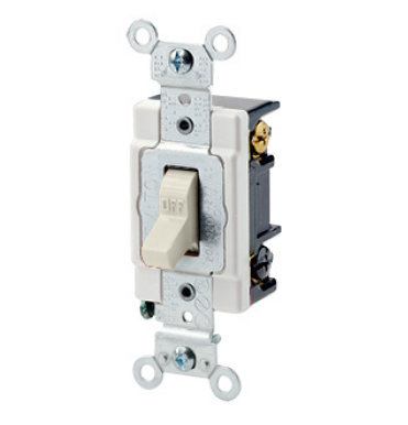 Leviton 1223-ST Toggle Switch, 20 Amp, 120/277 Volt, Light Almond Finish