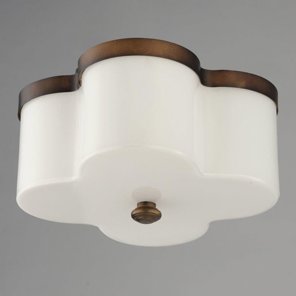 Maxim Lighting 12240WTANB Clover 2 Light Antique Bronze Flush Mount Ceiling Light