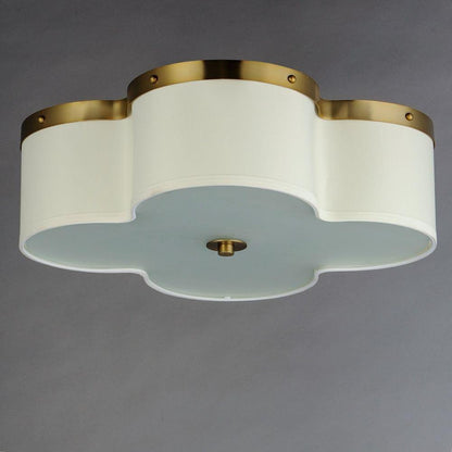 Maxim Lighting 12244OFSBR Clover 4 Light Satin Brass Flush Mount Ceiling Light - Top View