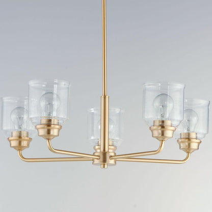 Maxim Lighting 12266CDHR Acadia 5 Light Heritage Brass Chandelier - Close Up Detail