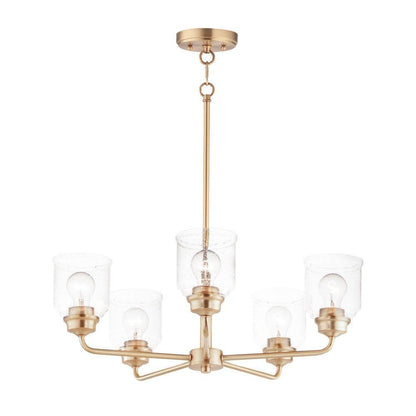 Maxim Lighting 12266CDHR Acadia 5 Light Heritage Brass Chandelier Ceiling Light - Full View