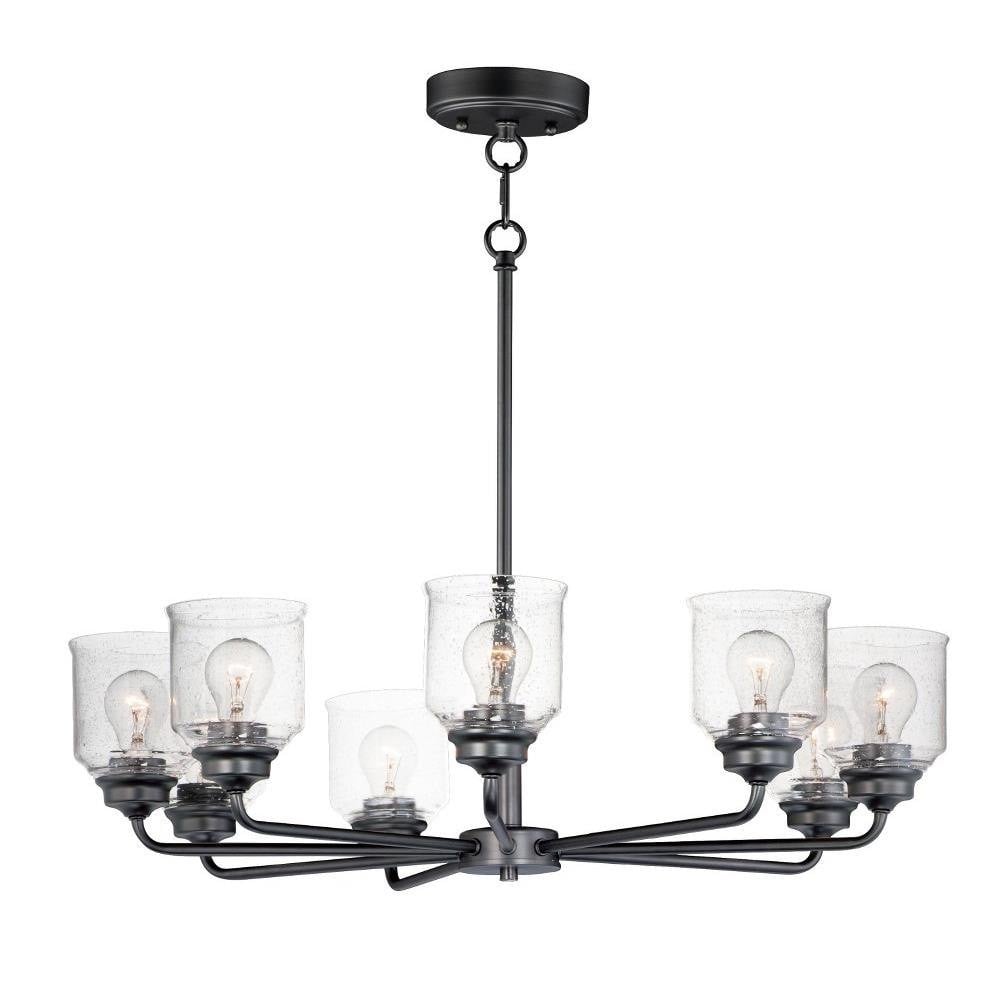 Maxim Lighting 12268CDSN Acadia 8 Light 32 Inch Satin Nickel Chandelier Ceiling Light