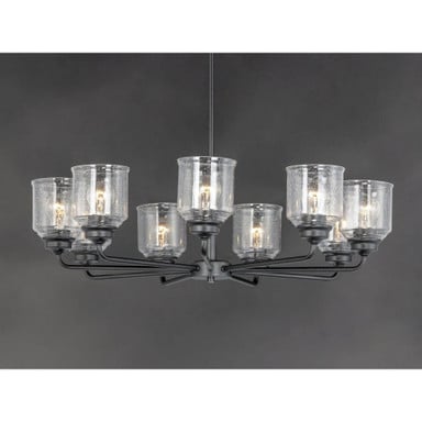 Maxim Lighting 12268CDBK Acadia 8 Light Matte Black Chandelier - lifestyle angle view