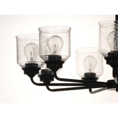 Maxim Lighting 12268CDSN Acadia Chandelier Glass Shade Detail
