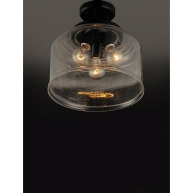 Maxim Lighting 12271CDSN Acadia Semi Flush Mount Installed Ceiling View