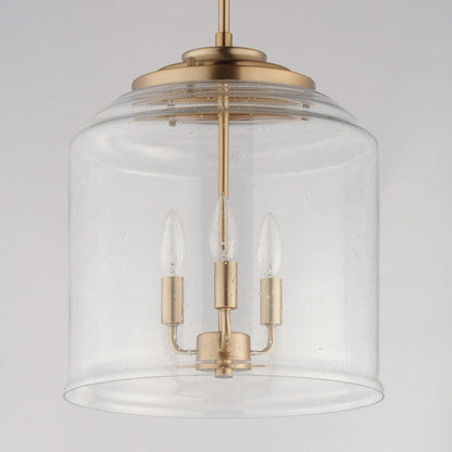 Maxim Lighting 12273CDHR Acadia 3 Light Heritage Brass Pendant Ceiling Light - Close-Up Front View