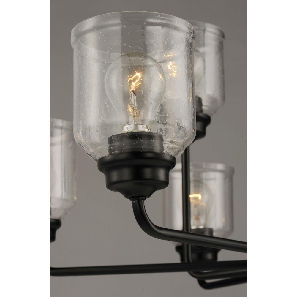 Maxim Lighting 12277CDBK Acadia 9 Light Black Chandelier - Close-up Shade Detail
