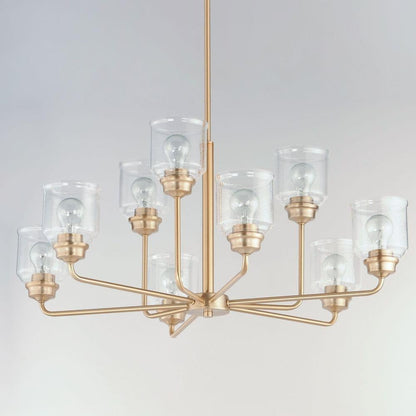 Maxim Lighting 12277CDHR Acadia 9 Light Heritage Brass Chandelier - Close-Up Detail View