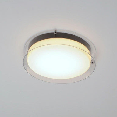 Maxim Lighting 12286CLSWSN Duo LED Flush Mount Ceiling Light - Lit Installed View