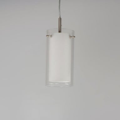 Maxim Lighting 12289CLSWSN Duo Satin Nickel Mini Pendant Side Angle View