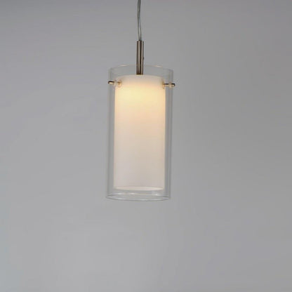 Maxim Lighting 12289CLSWSN Duo Satin Nickel Mini Pendant Illuminated
