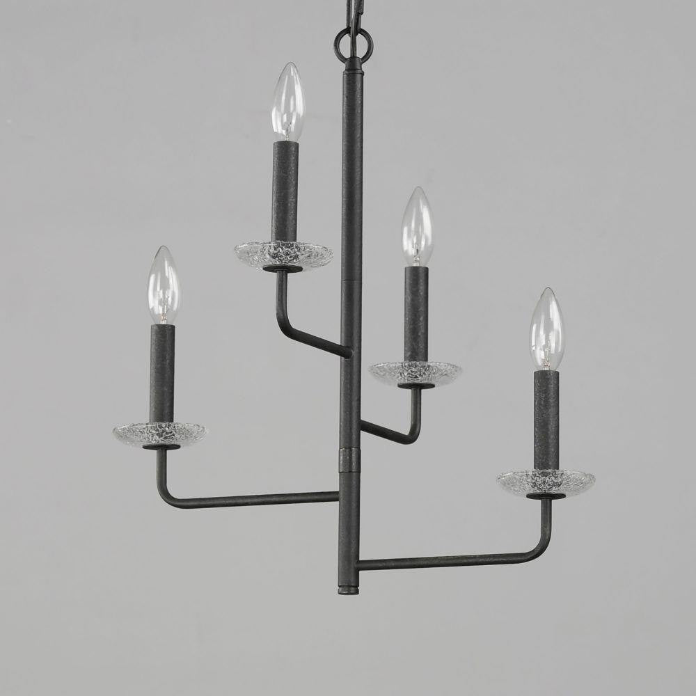 Maxim Lighting 12324TCAR Madeira Anthracite Chandelier - Side Angle Unlit