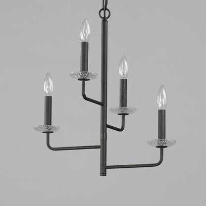 Maxim Lighting 12324TCAR Madeira Anthracite Chandelier - Side Angle Unlit