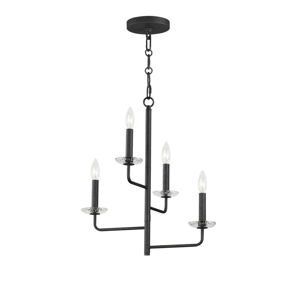 Maxim Lighting 12324TCAR Madeira 4 Light 16 inch Anthracite Chandelier Ceiling Light - Full View