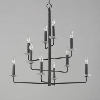 Maxim Lighting 12329TCAR Madeira Anthracite Chandelier - Angled Side View