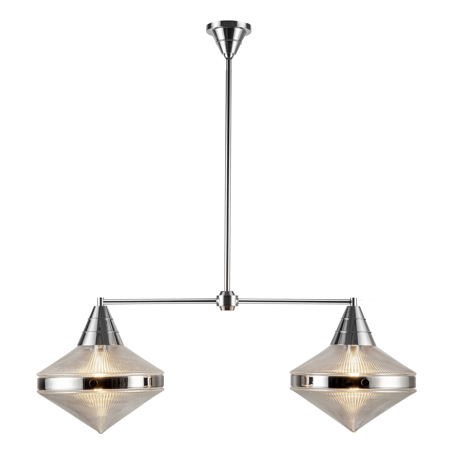 Alora Lighting LP348241PNPG Willard 2 Light 40.63 inch Polished Nickel Linear Pendant Ceiling Light in Clear Prismatic Glass