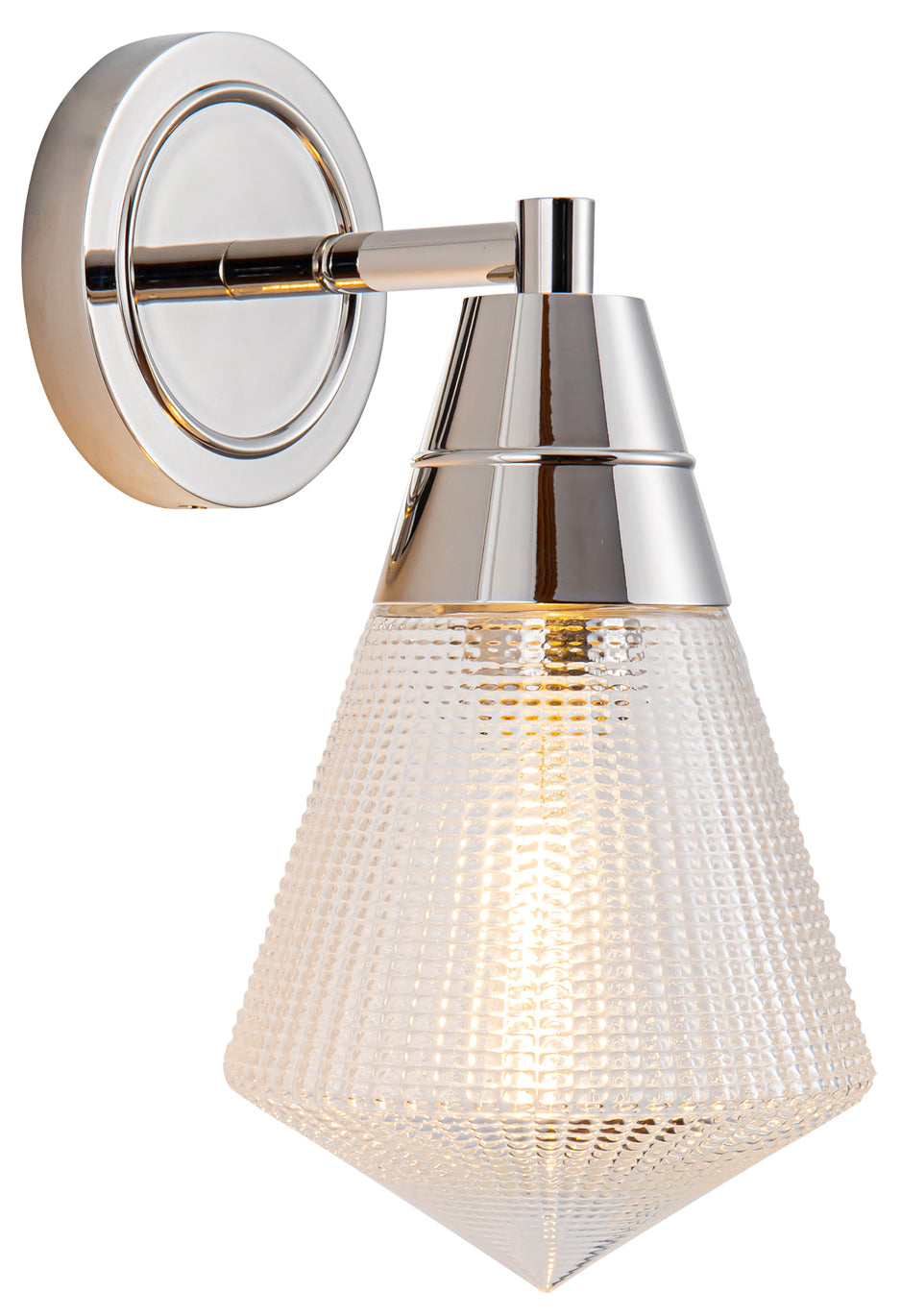 Alora Lighting WV348106PNPG Willard 1 Light 6 inch Polished Nickel Bath Vanity Light Wall Light in Clear Prismatic Glass