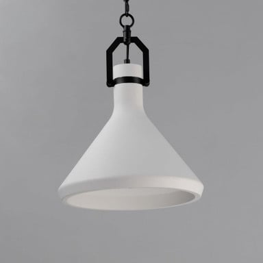Maxim Lighting 12383WTBK Lumi 1 Light 13 inch Black Pendant Ceiling Light - Front View