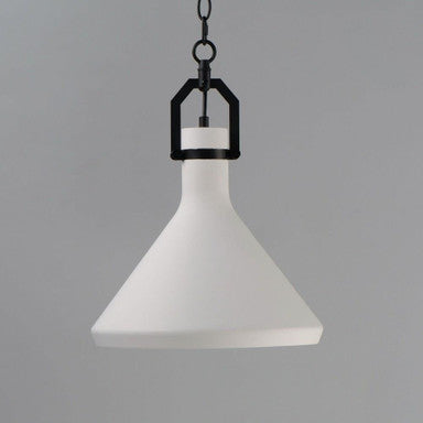 Maxim Lighting 12383WTBK Lumi 1 Light 13 inch Black Pendant Ceiling Light - Side View