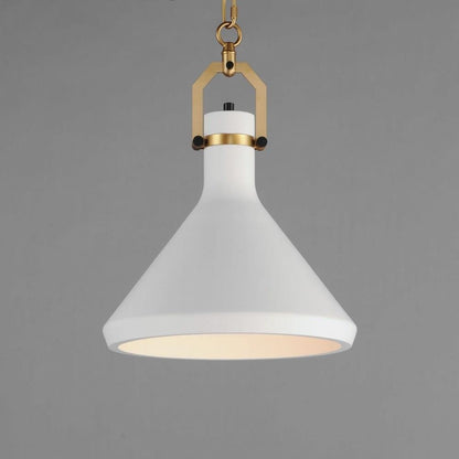 Maxim Lighting 12383WTSBR Lumi 1 Light 13 inch Satin Brass Pendant Ceiling Light - Angle View