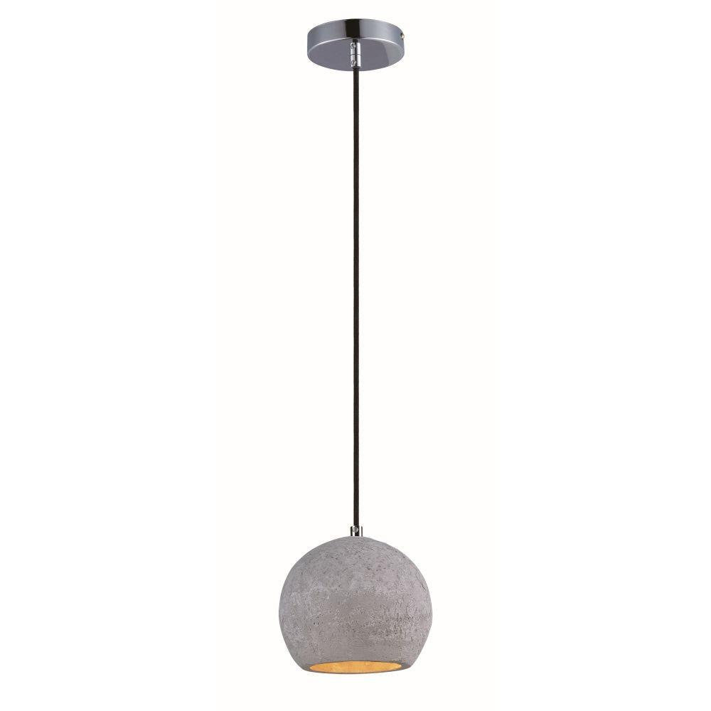Maxim Lighting 12390GYPC Crete 1 Light 7 inch Gray Concrete Pendant Ceiling Light - Full Hanging View