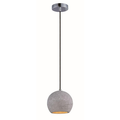 Maxim Lighting 12390GYPC Crete 1 Light 7 inch Gray Concrete Pendant Ceiling Light - Full Hanging View